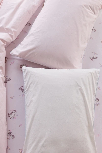 Jordan Reversible Piped Edge Cotton Percale Sham Set