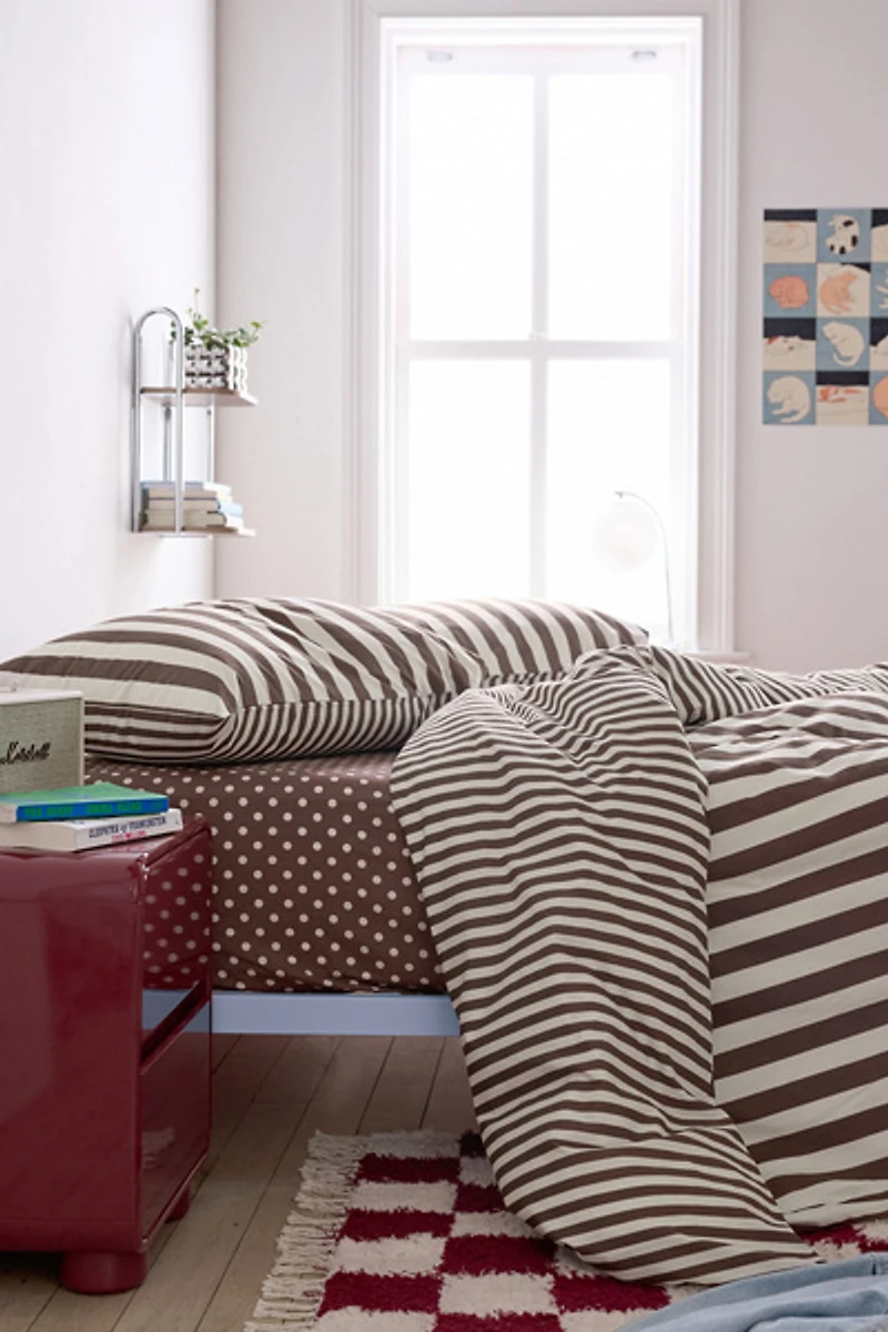 Rowen Striped Patterned Reversible Duvet Cover