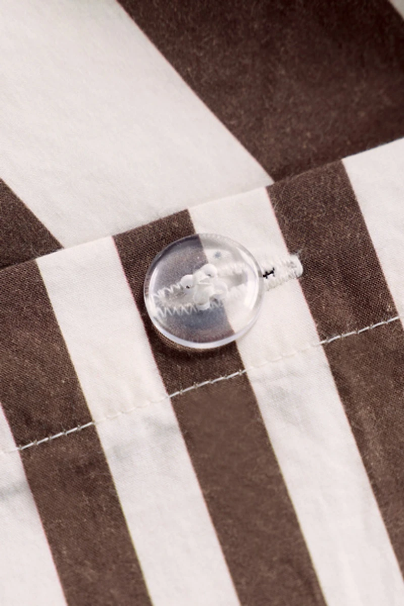 Rowen Striped Patterned Reversible Duvet Cover