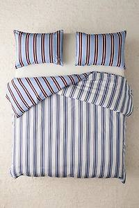 Rowen Striped Patterned Reversible Cotton Duvet Cover