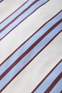 Rowen Striped Patterned Reversible Cotton Duvet Cover