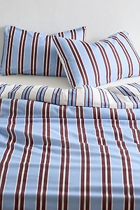 Rowen Striped Patterned Reversible Cotton Duvet Cover