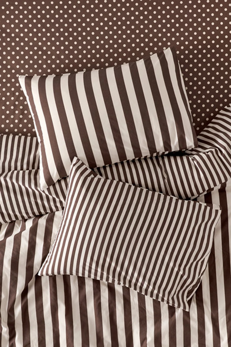 Rowen Striped Patterned Reversible Sham Set