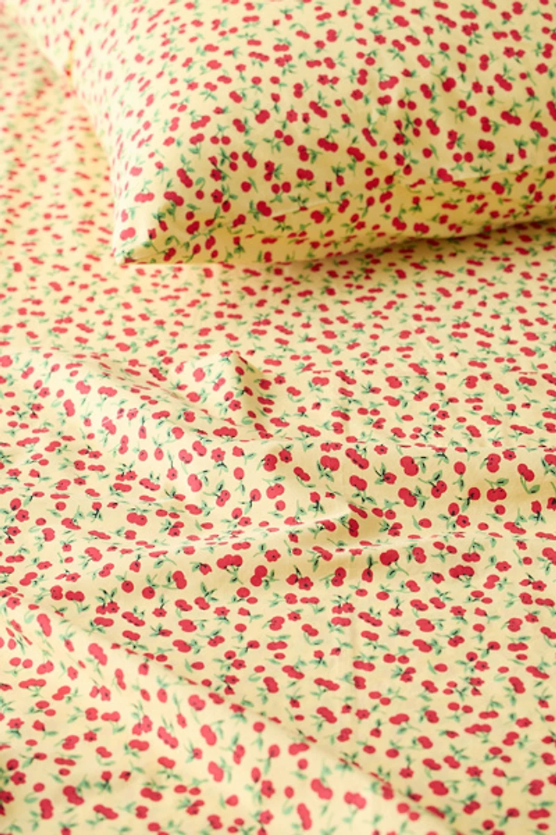 Cherry Land Patterned Sheet Set