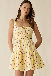 Maude Club Skye Polka Dot Fit-And-Flare Mini Dress