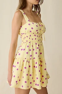 Maude Club Skye Polka Dot Fit-And-Flare Mini Dress