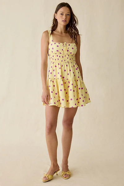 Maude Club Skye Polka Dot Fit-And-Flare Mini Dress