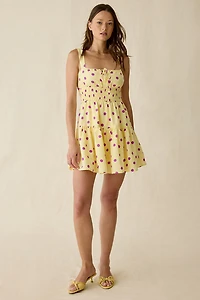 Maude Club Skye Polka Dot Fit-And-Flare Mini Dress