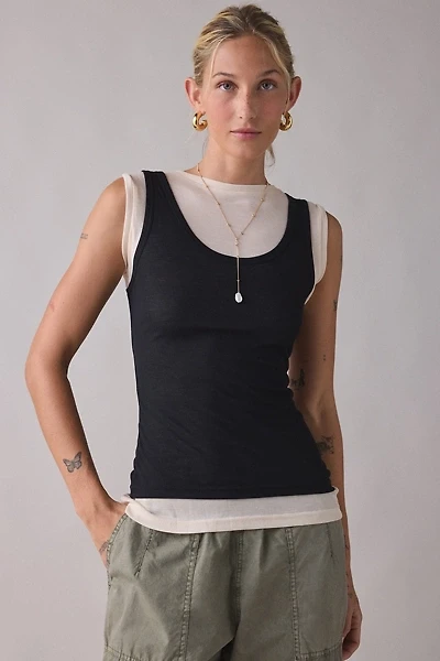 Maude Club Bentley Semi-Sheer Layered Tank Top