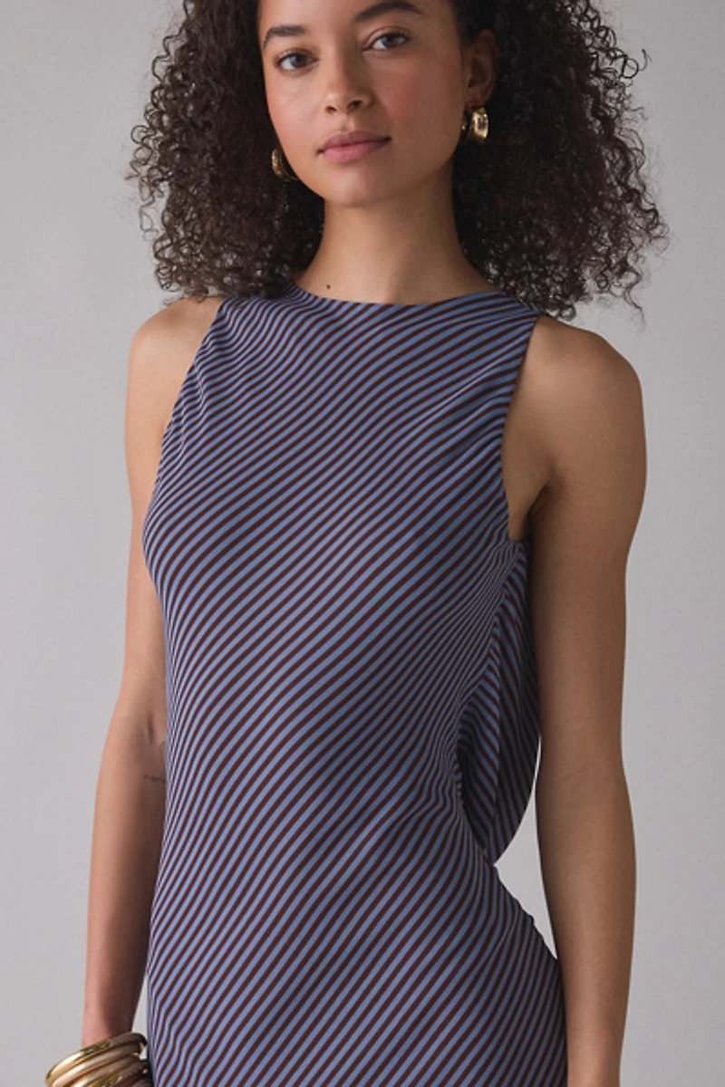 Maude Club Micca Cowl Open-Back Maxi Dress