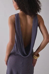 Maude Club Micca Cowl Open-Back Maxi Dress