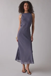 Maude Club Micca Cowl Open-Back Maxi Dress