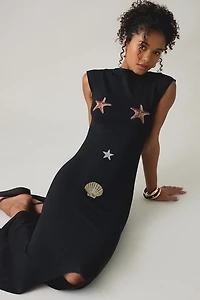 Tyler McGillivary Jia Asymmetric Hanky Hem Midi Dress