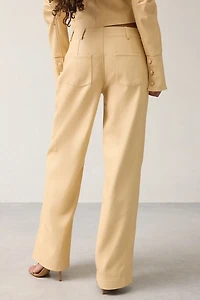 SAEMDI Gia Honey Faux Leather Pant