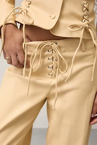 SAEMDI Gia Honey Faux Leather Pant