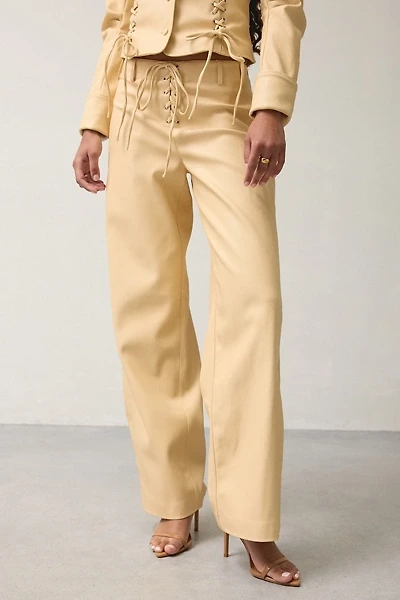 SAEMDI Gia Honey Faux Leather Pant