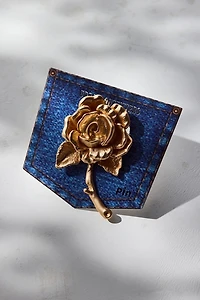 Sculpted Metal Rose Pin