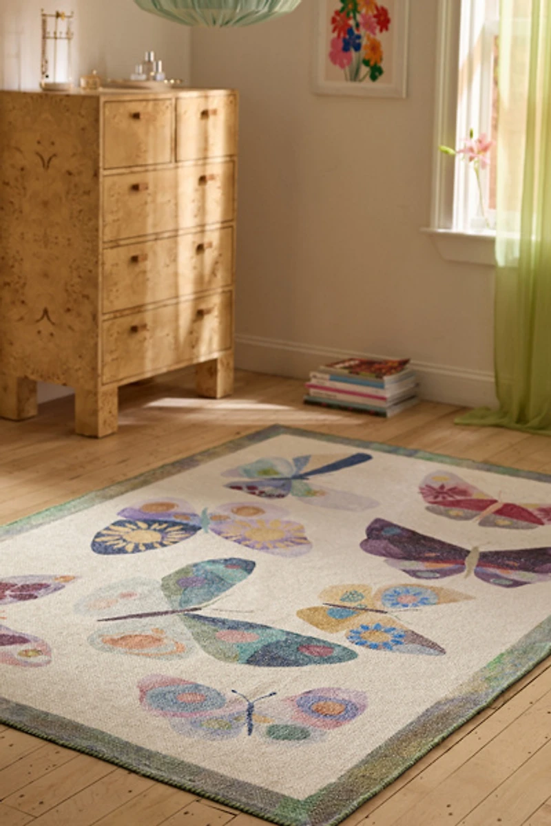 Monica Butterfly Printed Rug