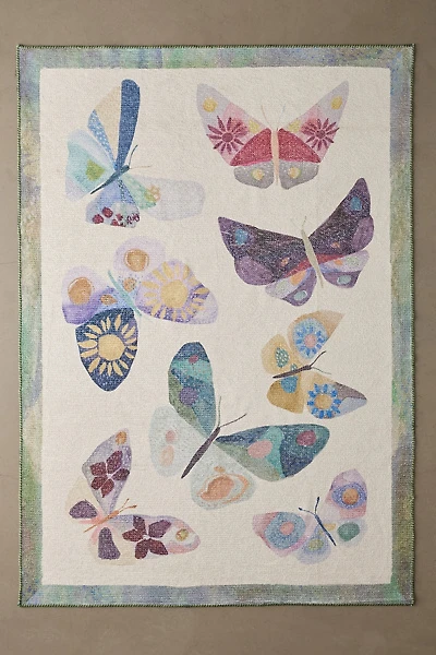Monica Butterfly Printed Rug