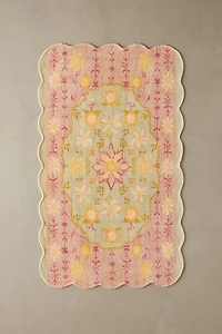 Juniper Floral Scalloped Printed Rug