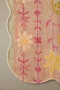 Juniper Floral Scalloped Printed Rug
