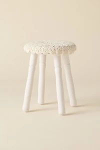 Doily Crochet Cushioned Stool