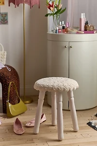 Doily Crochet Cushioned Stool