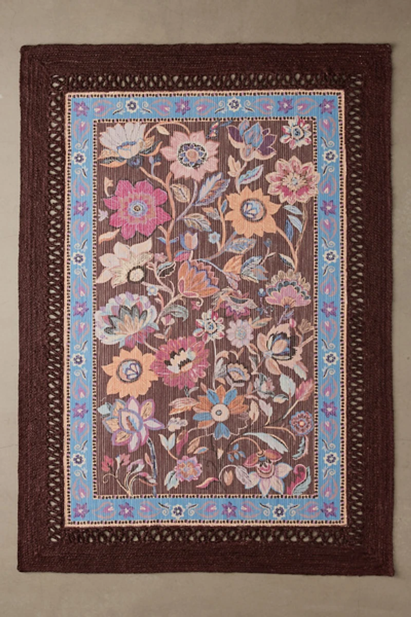 Elowen Floral Printed Woven Rug