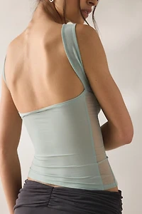 SAEMDI Oli Mesh Layered Tank Top