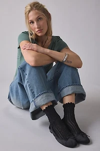 Heart Pointelle Sock