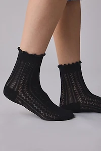 Heart Pointelle Sock