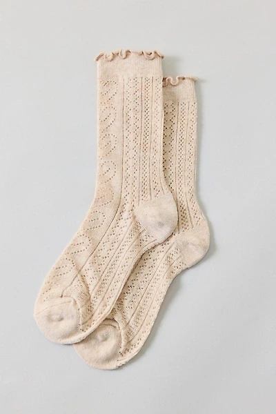 Heart Pointelle Socks