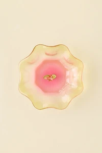 Wiggle Floral Resin Catch-All Dish