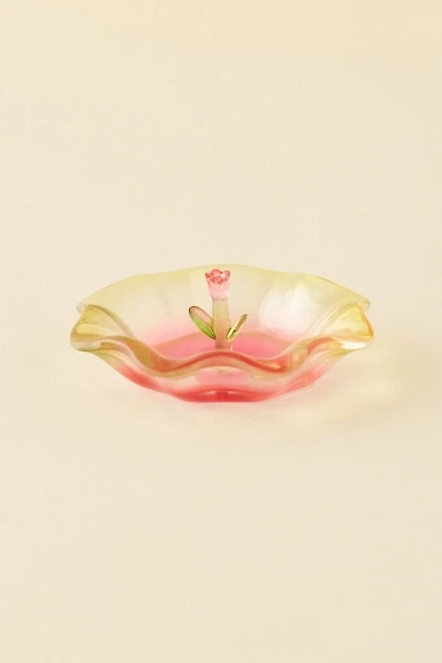 Wiggle Floral Resin Catch-All Dish