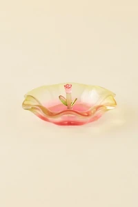 Wiggle Floral Resin Catch-All Dish