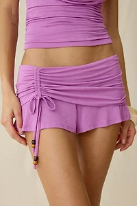 Out From Under Heatwave Cinched Asymmetric Mini Skort