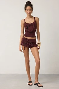 Out From Under Heatwave Twist-Back Layered Cowl Top