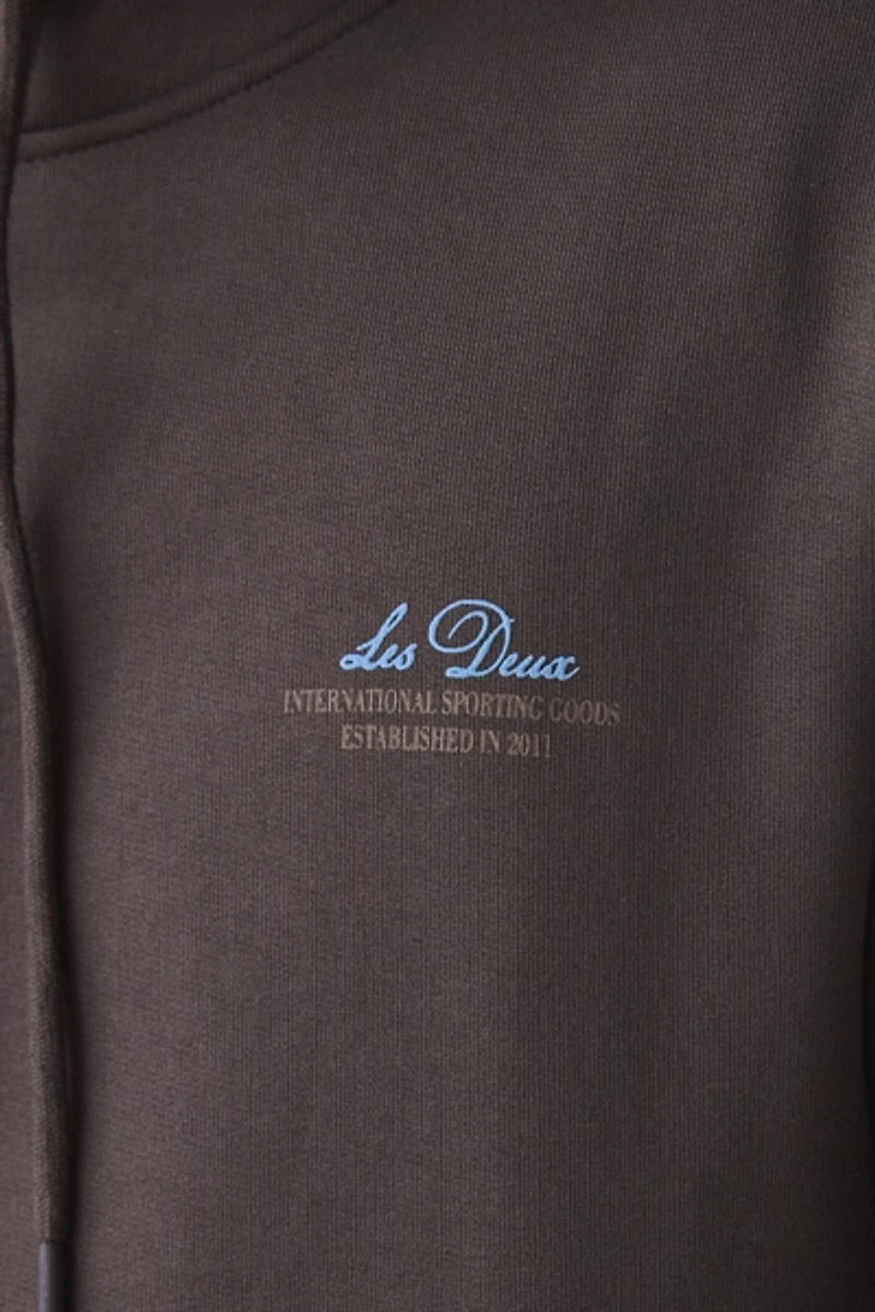 Les Deux Ben Globe Graphic Hoodie Sweatshirt