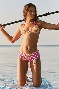 Snorkelbear UO Exclusive Paris Pink Polka Dot Hot Pant Bikini Bottom