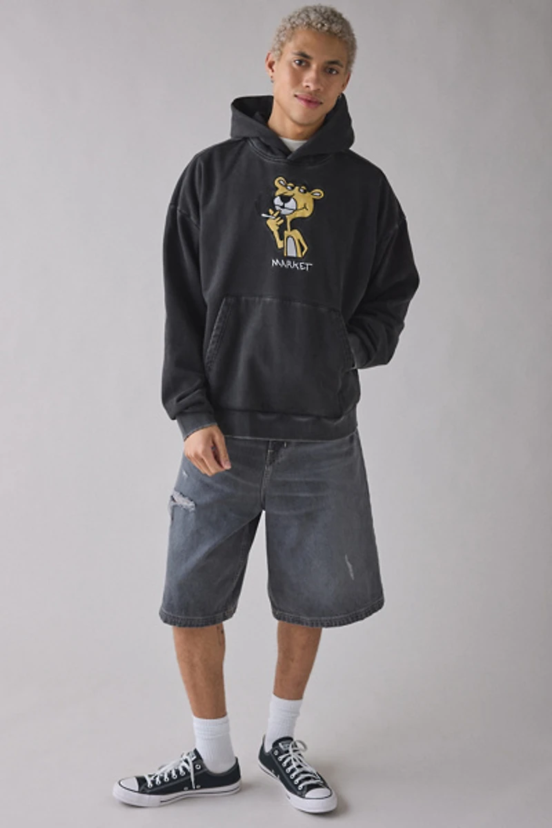 Market Studios Panther Applique Hoodie Sweatshirt