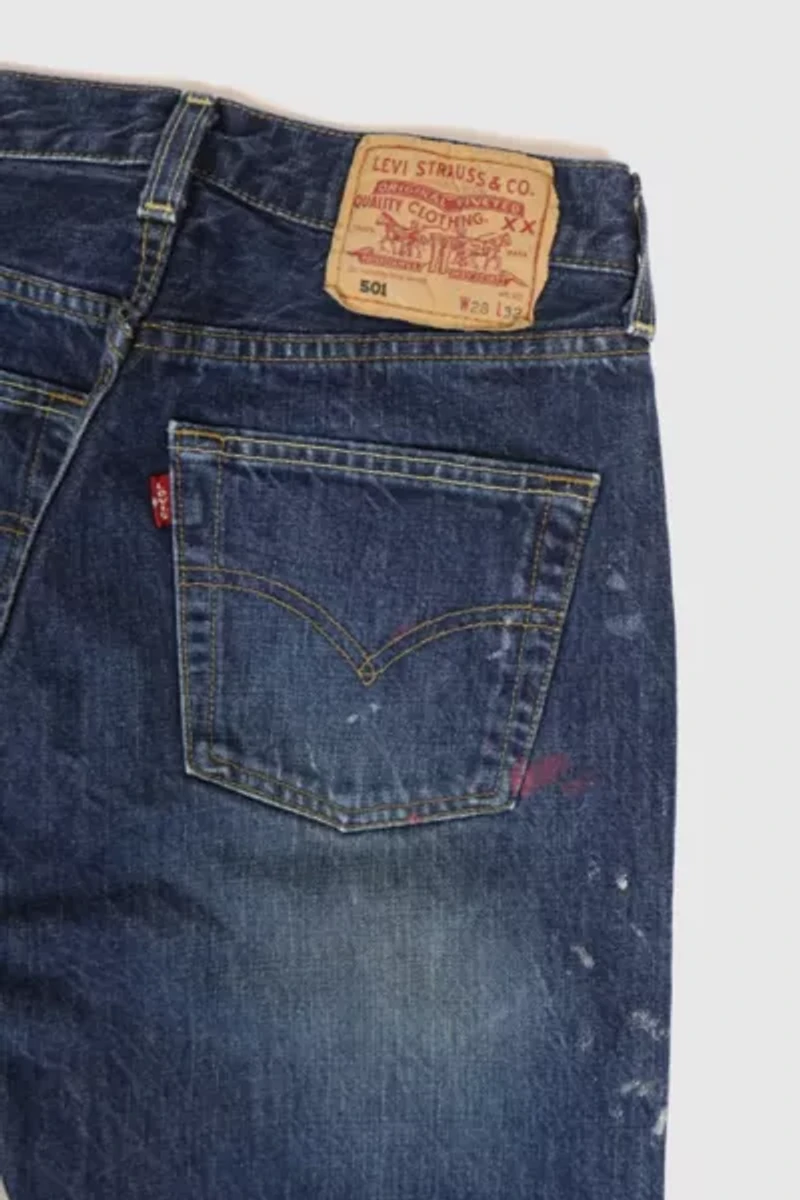 Vintage Levi’s® 501 Straight Fit Paint Splatter Jeans
