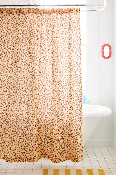 Cherry Land Patterned Shower Curtain