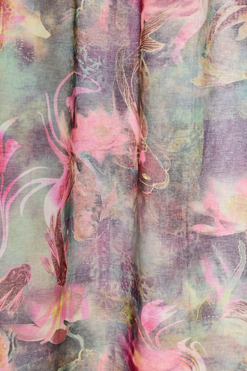 Koi Fish Patterned Shower Curtain