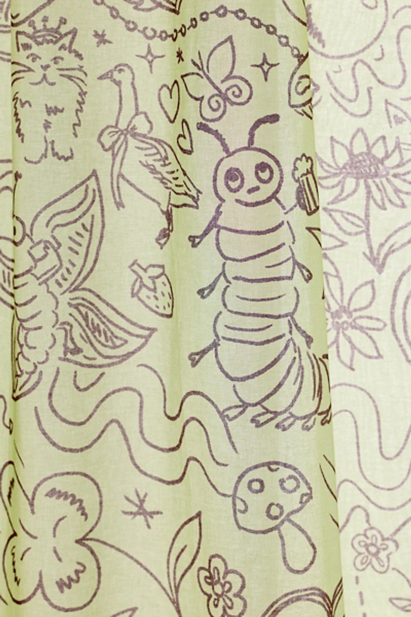 Doodle Bug Patterned Shower Curtain