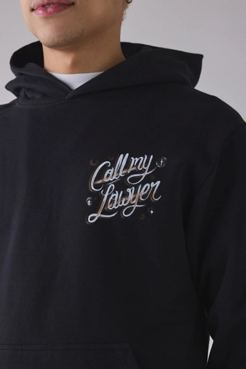 Market Studios Call My Lawyer Airbrush Graphic Hoodie Sweatshirt
