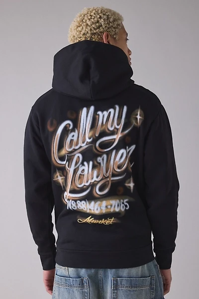 Market Studios Call My Lawyer Airbrush Graphic Hoodie Sweatshirt