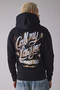 Market Studios Call My Lawyer Airbrush Graphic Hoodie Sweatshirt