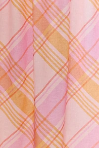 Bias Plaid Patterned Shower Curtain
