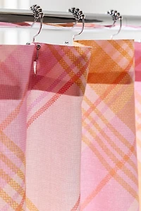 Bias Plaid Patterned Shower Curtain