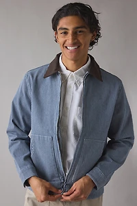 Les Deux Robert Striped Denim Jacket